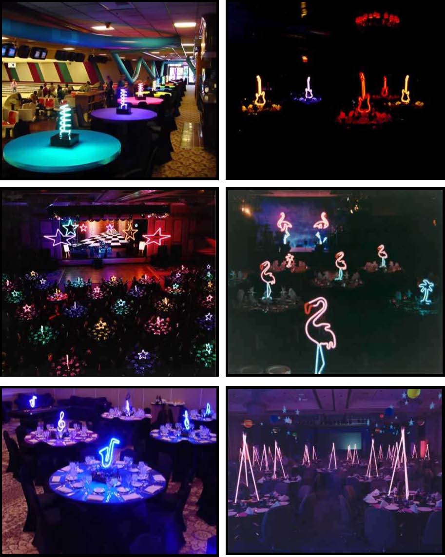 audio video & lighting - centerpieces neon